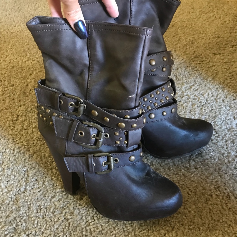 Brown booties